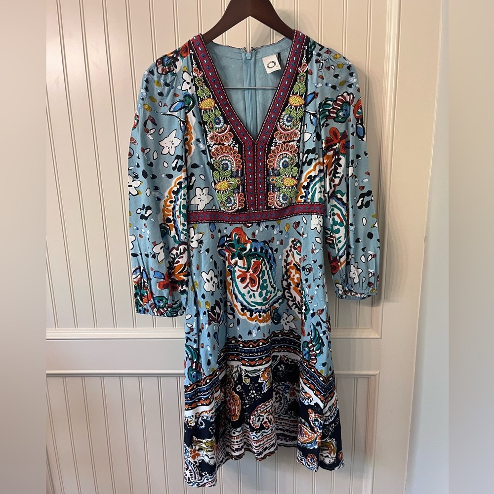 Akemi & Kin Woman’s 2 Anthropologie Beaded Boho Colorful Karmina Paisley